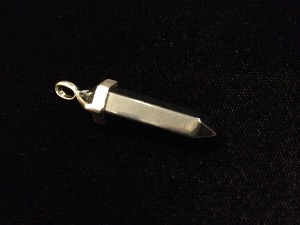 Hematite - Crafted Point Pendant - Silver Plated (Selected)