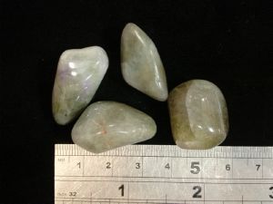 Prasiolite with Amethyst (Amegreen) Tumbled Stone