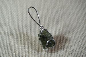 Moldavite Hand Wired Pendant (REF:0224)