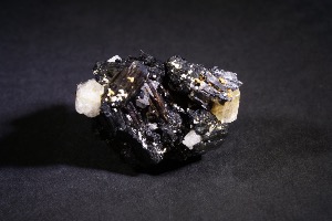 Black Tourmaline with Goshenite Beryl, from Erongo, Namibia (No.66)HIDDEN