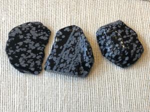 Obsidian - Snowflake - 4 cm 14g to 21gg Tumbled Stone (selected)