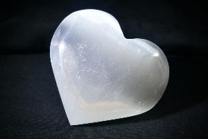 Selenite Heart, from Morocco (REF:SH2)