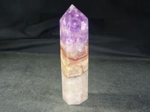Amethyst, Banded Agate and Quartz Obelisk (REF:AAQOB3)