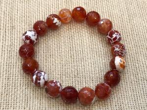 Agate - Fire Agate Elasticated 18cm Bracelet (SHMB2101) 