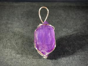Polished Amethyst Point Hand Wired Pendant (REF:HWPA1)