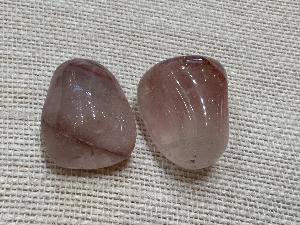 Quartz - with Red Hematite - Hematoid Quartz  - 10g to 15g Tumbled Stone (Selected)