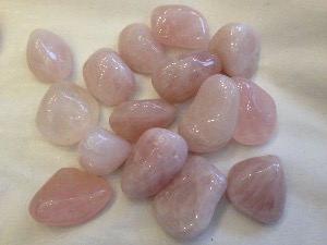 Rose Quartz - Brazilian - Pink/White Crystal,  2 - 3 cm,  weight 11 to 15g Tumbled Stone
