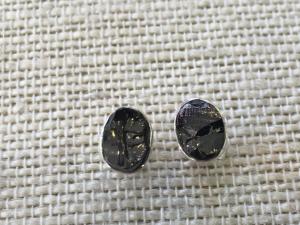 Shungite - Elite - Sterling Silver Stud Earrings (Ref E24Stud)