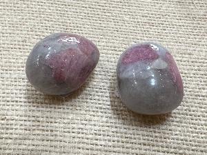 Tourmaline - Pink (Rubellite) -  in Quartz - 6g to 12g Tumbled Stone (Selected)
