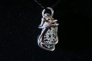 Dalmatian Jasper Hand Wired Pendant (No.95)