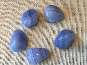 Agate - Blue Lace - 12g to 15g Tumbled Stone (Selected)