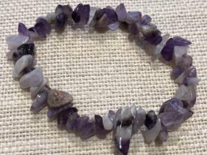 Amethyst - Gemstone Chip Bead Bracelet (Selected)