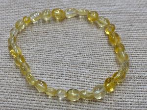 Citrine 6-8mm ‘nugget’ beads 19cm.  (ref. SHMB2229)