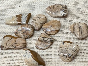Jasper - Kalahari (Picture Jasper) -Up to 5g Tumbled Stone (Selected)