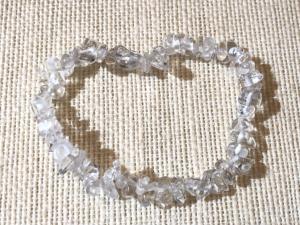Quartz - Gemstone chip bead bracelet (Selected Ref 4)