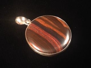 Tiger Iron - Sterling Silver Pendant