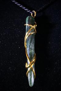 Green Kyanite Hand Wired Pendant (No.34)