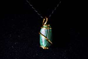 Malachite Hand Wired Pendant (REF:HWMALA3) 