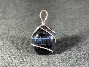 Blue Tiger Eye Hand Wired Pendant (REF:BTEHWP1)