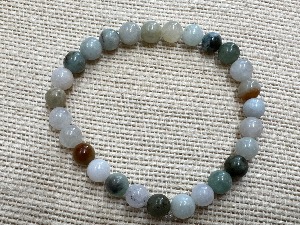 Jade - Burmese Jade - Elasticated 17cm Bracelet (SHMB2601) 