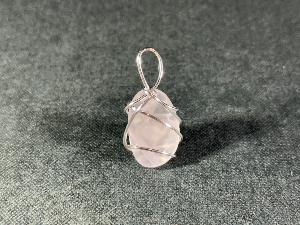 Rose Quartz Hand Wired Pendant (REF:RQHWP3)