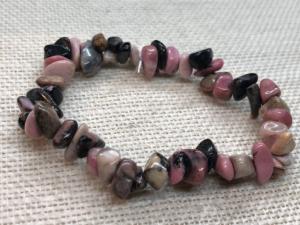 Rhodonite - Gemstone Chip Bead Bracelet (Selected)