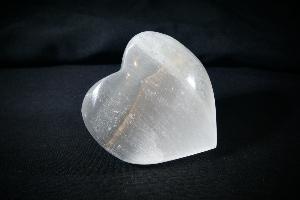 Selenite Heart, from Morocco (REF:SH1)