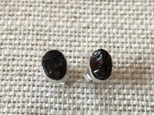 Shungite - Elite - Sterling Silver Stud Earrings (Ref E20Stud)