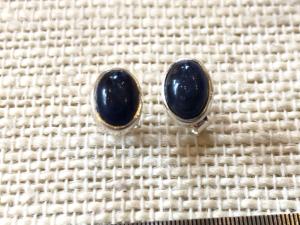 Sodalite - Dark Blue - Sterling Silver Earrings (ref E45)