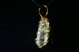 Polished Citrine Hand Wired Pendant (No.111)