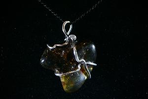 Hand Wired Amber Pendant (REF:AHWP53)