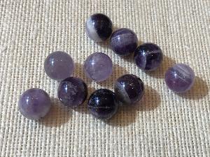 Amethyst - Chevron Amethyst -  Brazilian - 1cm Marble/Ball/ Sphere (selected)