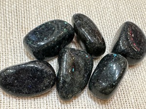 Galaxite - Labradorite in Feldspar - 10g to 15g Tumbled Stone (Selected)