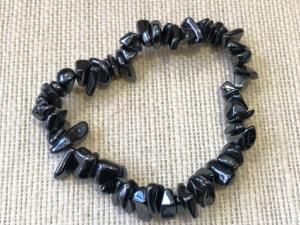 Hematite -  Shiny - Large chip bead bracelet (Selected)