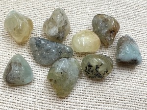 Prehnite  & Epidote - up to 5g Tumbled Stone (Selected)