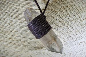 Quartz with Chlorite Hand Tied Pendant (REF:Q5)