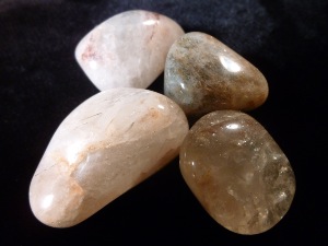 Quartz - with Red Inclusions Tumbled Stone