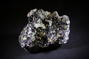 Quartz, Hematite and Pyrite, from Cavinic Mine, Maramures, Romania (No.112)