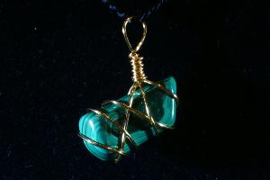 Malachite Hand Wired Pendant (REF:HWMALA4)