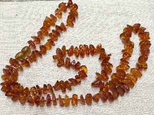 Amber - Honey colour - 76cm (30 inch) Long Chip Necklace (Ref AMJ1)