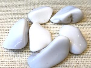 Opal - Cacholong (Kascholong) White Opal Tumbled Stone (Selected)