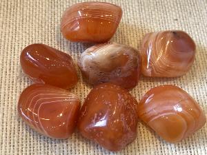 Carnelian - Banded - 10g to 20g Tumbled Stone  (Selected)